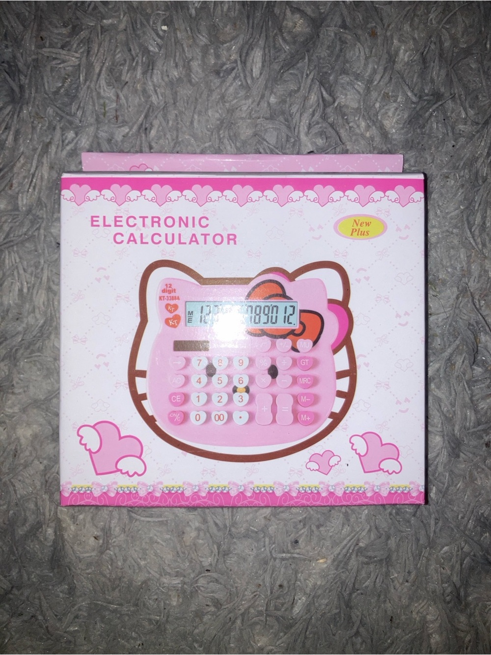 Pink Electronic Calculator - Cute Hello Kitty Style